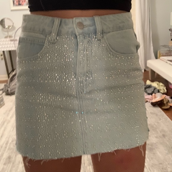By The Way sequin denim skirt - Picture 3 of 4